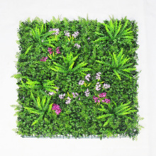 Decorative DIY artificial green wall installation hedge with foliage